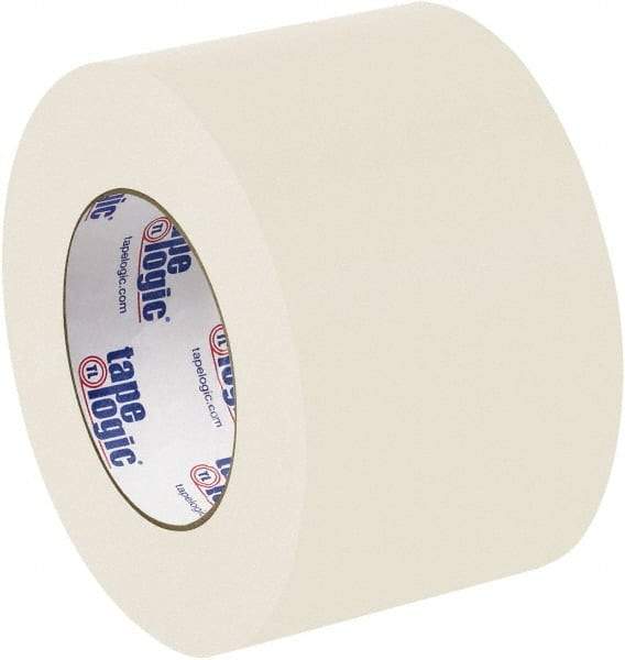 Tape Logic - 3" x 60 Yd Natural White Rubber Adhesive Packaging Tape - Paper Backing, 8 mil Thick - Americas Tooling