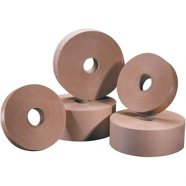 Tape Logic - 3" x 200 Yd Kraft Water Activated Adhesive Packaging Tape - Paper Backing, 5 mil Thick - Americas Tooling