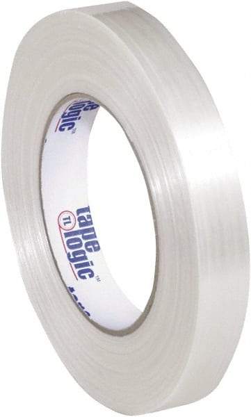 Tape Logic - 3/4" x 60 Yd Clear Hot Melt Adhesive Strapping Tape - Polypropylene Film Backing, 5.9 mil Thick, 320 Lb Tensile Strength - Americas Tooling