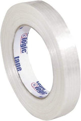 Tape Logic - 3/4" x 60 Yd Clear Hot Melt Adhesive Strapping Tape - Polypropylene Film Backing, 5.1 mil Thick, 275 Lb Tensile Strength - Americas Tooling