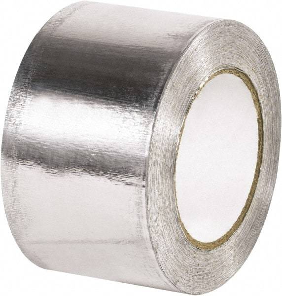 Made in USA - 3" x 60 Yds Silver Foil Tape - 5 mil, Acrylic Adhesive, Aluminum Foil Backing - Americas Tooling