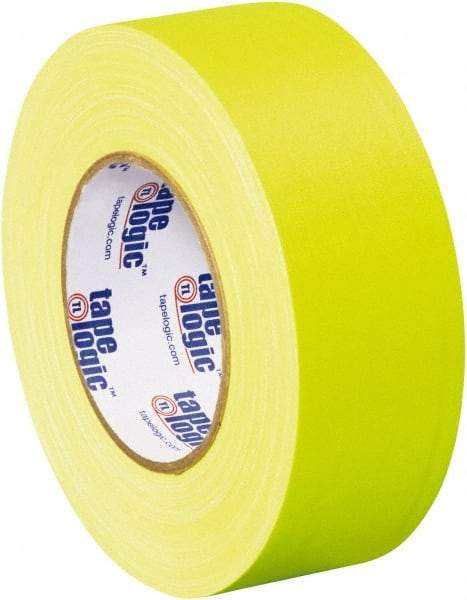 Tape Logic - 2" x 50 Yds Fluorescent Yellow Gaffers Tape - 11 mil, Rubber Adhesive - Americas Tooling