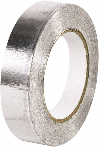 Made in USA - 1" x 60 Yds Silver Foil Tape - 5 mil, Acrylic Adhesive, Aluminum Foil Backing - Americas Tooling