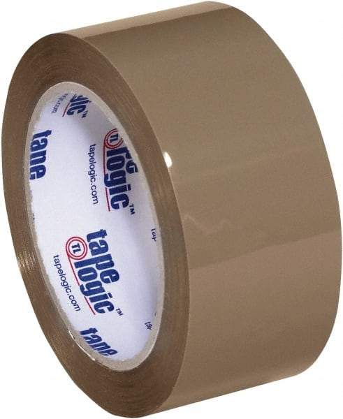 Tape Logic - 2" x 55 Yd Tan Acrylic Adhesive Packaging Tape - Polypropylene Film Backing, 2.6 mil Thick, 24.7 Lb Tensile Strength - Americas Tooling