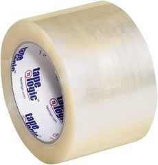 Tape Logic - 3" x 110 Yd Clear Hot Melt Adhesive Packaging Tape - Polypropylene Film Backing, 1.9 mil Thick, 22 Lb Tensile Strength - Americas Tooling