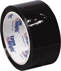 Tape Logic - 2" x 55 Yd Black Acrylic Adhesive Packaging Tape - Polypropylene Film Backing, 2.2 mil Thick, 21.4 Lb Tensile Strength - Americas Tooling