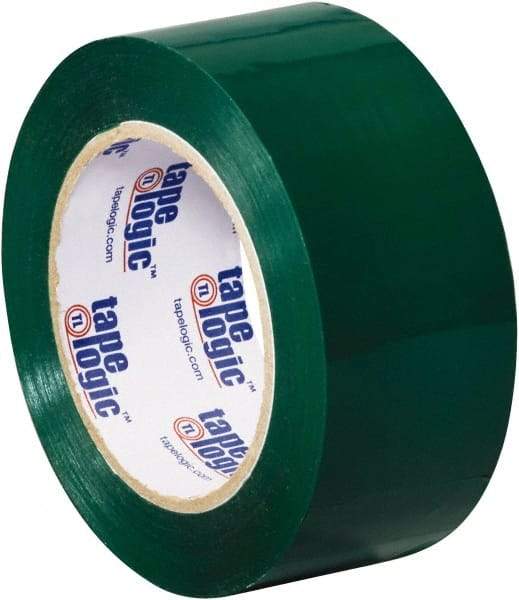 Tape Logic - 2" x 110 Yd Green Acrylic Adhesive Packaging Tape - Polypropylene Film Backing, 2.2 mil Thick, 21.4 Lb Tensile Strength - Americas Tooling