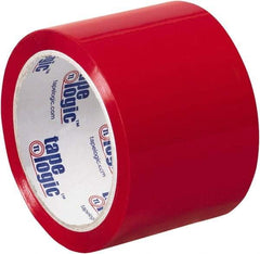 Tape Logic - 3" x 55 Yd Red Acrylic Adhesive Packaging Tape - Polypropylene Film Backing, 2.2 mil Thick, 21.4 Lb Tensile Strength - Americas Tooling