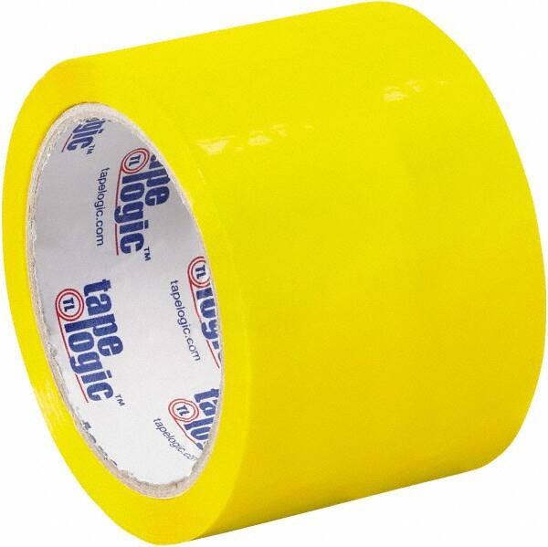 Tape Logic - 3" x 55 Yd Yellow Acrylic Adhesive Packaging Tape - Polypropylene Film Backing, 2.2 mil Thick, 21.4 Lb Tensile Strength - Americas Tooling