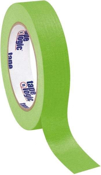 Tape Logic - 1" Wide x 60 Yd Long Green Crepe Paper Masking Tape - 4.9 mil Thick - Americas Tooling