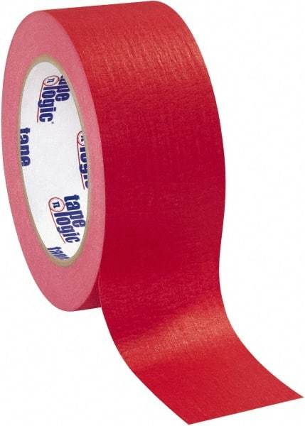 Tape Logic - 2" Wide x 60 Yd Long Red Crepe Paper Masking Tape - 4.9 mil Thick - Americas Tooling