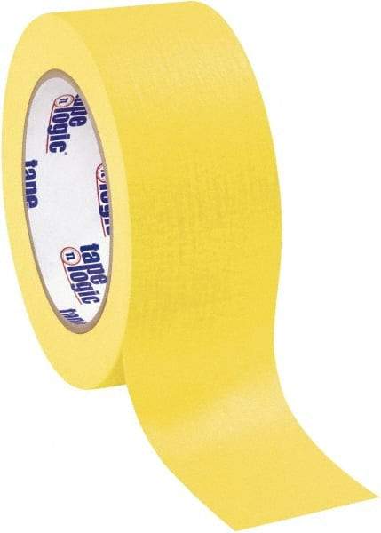 Tape Logic - 2" Wide x 60 Yd Long Yellow Crepe Paper Masking Tape - 4.9 mil Thick - Americas Tooling