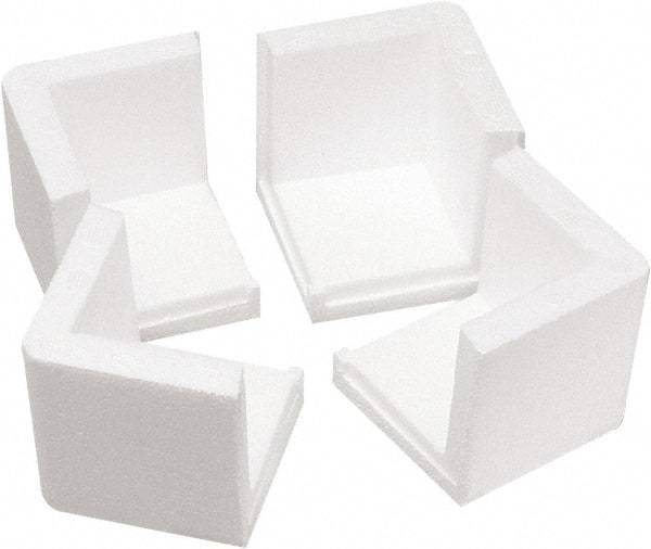 Made in USA - 3" Long x 3" Wide x 3" High x 3/4" Thick Corner - White, Roll - Americas Tooling