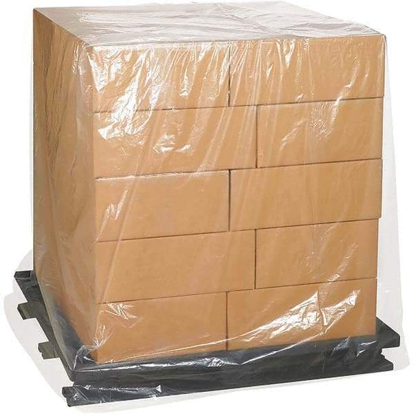 Made in USA - 46" Long x 48" Wide x 72" High Pallet Cover - Clear, Case, 100 Piece - Americas Tooling