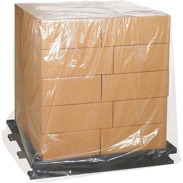 Made in USA - 32" Long x 42" Wide x 72" High Pallet Cover - Clear, Case, 50 Piece - Americas Tooling