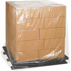 Made in USA - 48" Long x 48" Wide x 72" High Pallet Cover - Clear, Case, 50 Piece - Americas Tooling