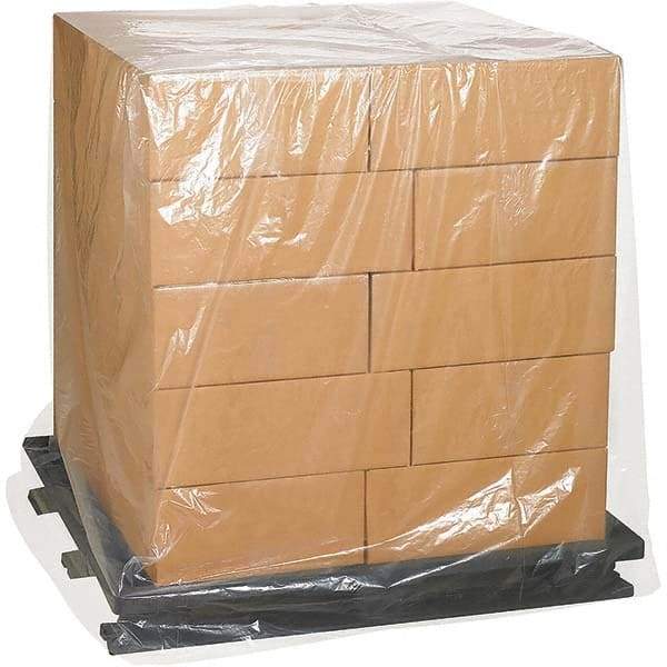 Made in USA - 48" Long x 52" Wide x 60" High Pallet Cover - Clear, Case, 50 Piece - Americas Tooling