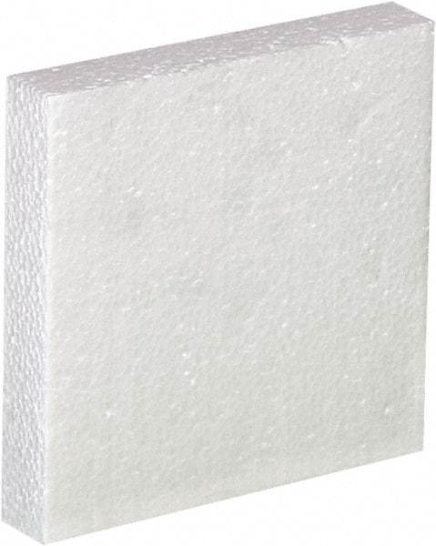 Made in USA - 6" Long x 6" Wide x 1" High x 1" Thick Polystyrene Foam - White, Case - Americas Tooling