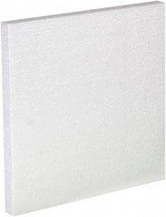 Made in USA - 12" Long x 12" Wide x 1" High x 1" Thick Polystyrene Foam - White, Case - Americas Tooling