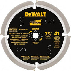 DeWALT - 7-1/4" Diam, 15.88mm Arbor Hole Diam, 16 Tooth Wet & Dry Cut Saw Blade - Steel, Smooth Action, Standard Round Arbor - Americas Tooling