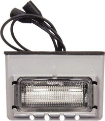 Truck-Lite - 2" Long, Clear LED License Light - 12 Volts, Includes LED Light, Bracket, Gasket - Americas Tooling