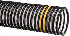 Kuriyama of America - 4" ID x 4.69" OD, 35 Max psi, 28 In. Hg, Dry Material Handling & Transfer Hose - Static Dissipative Polyurethane with Grounding Wire, -40 to 150°F, 12" Bend Radius, 60' Coil Length, Transparent - Americas Tooling