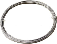 Loos & Co. - 1/4" x 3/16" Diam, Steel Wire Rope - 3,700 Lb Breaking Strength, 7 x 19, Vinyl Coating - Americas Tooling