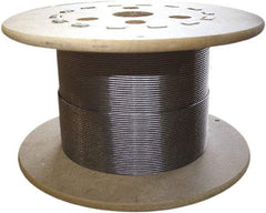 Loos & Co. - 3/16" x 1/8" Diam, Steel Wire Rope - 1,760 Lb Breaking Strength, 7 x 19, Vinyl Coating - Americas Tooling