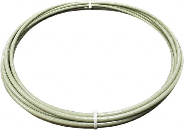 Loos & Co. - 50' Long, 1/8" x 1/8" Diam, Stainless Steel Wire Rope - 2,000 Lb Breaking Strength, 7 x 19 - Americas Tooling