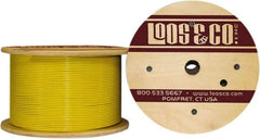 Loos & Co. - 3/16" x 1/8" Diam, Galvanized Steel Wire Rope - 2,000 Lb Breaking Strength, 7 x 19, Vinyl Coating - Americas Tooling