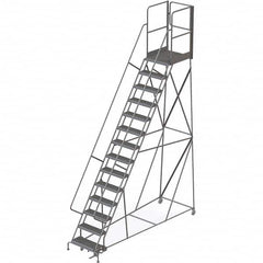 TRI-ARC - Rolling & Wall Mounted Ladders & Platforms Type: Rolling Warehouse Ladder Style: Rolling Platform Ladder - Americas Tooling