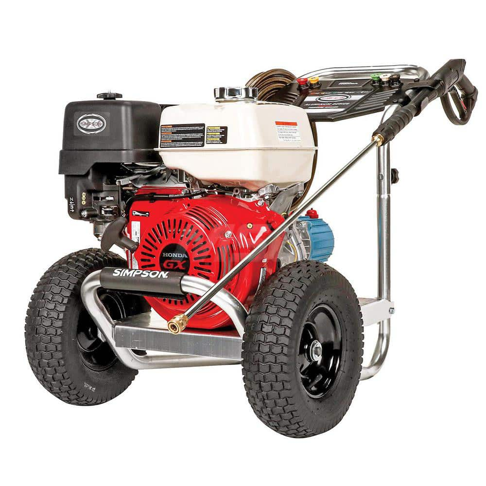 Pressure Washer: 4,200 psi, 4 GPM, Gas, Cold Water CAT Pump Pump, 50' Hose, Detergent Injection