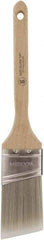 Wooster Brush - 2" Oval/Angle Polyester Angular Brush - 2-11/16" Bristle Length, 6-3/8" Wood Fluted Handle - Americas Tooling