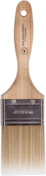 Wooster Brush - 2-1/2" Flat Polyester Varnish Brush - 2-15/16" Bristle Length, 5-1/4" Wood Beavertail Handle - Americas Tooling