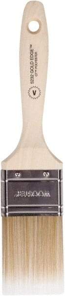 Wooster Brush - 2" Flat Polyester Varnish Brush - 2-11/16" Bristle Length, 4-9/16" Wood Beavertail Handle - Americas Tooling