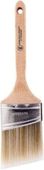 Wooster Brush - 3" Oval/Angle Polyester Angular Brush - 2-15/16" Bristle Length, 6-5/8" Wood Fluted Handle - Americas Tooling