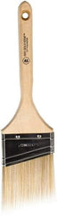 Wooster Brush - 3" Angled Polyester Angular Brush - 2-15/16" Bristle Length, 6-13/16" Wood Fluted Handle - Americas Tooling