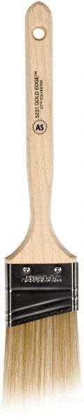 Wooster Brush - 2" Angled Polyester Angular Brush - 2-11/16" Bristle Length, 6-9/16" Wood Fluted Handle - Americas Tooling