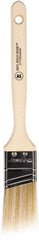 Wooster Brush - 1-1/2" Angled Polyester Angular Brush - 2-7/16" Bristle Length, 6-1/4" Wood Fluted Handle - Americas Tooling