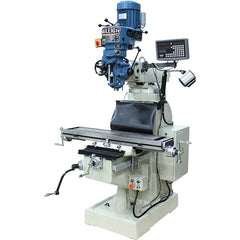 Baileigh - 9" Table Width x 42" Table Length, Step Pulley Control, 1 Phase Knee Milling Machine - R8 Spindle Taper, 3 hp - Americas Tooling