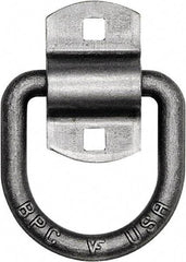 Buyers Products - Steel D-Ring with 2-Hole Mounting Bracket - 3-1/2" Long, Gray, For Use with Cargo Control - Americas Tooling