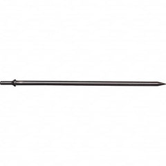 Mayhew - 1/8" Head Width, 18" OAL, Tapered Punch Chisel - Round Drive, Round Shank, Steel - Americas Tooling