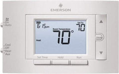 White-Rodgers - 50 to 99°F, 2 Heat, 1 Cool, Digital Programmable Multi-Stage Thermostat - 20 to 30 Volts, 1.77" Inside Depth x 1.77" Inside Height x 5-1/4" Inside Width, Horizontal Mount - Americas Tooling