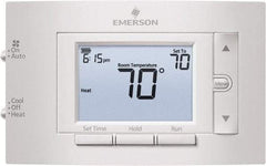 White-Rodgers - 50 to 99°F, 1 Heat, 1 Cool, Digital Programmable Thermostat - 20 to 30 Volts, 1.77" Inside Depth x 1.77" Inside Height x 5-1/4" Inside Width, Horizontal Mount - Americas Tooling