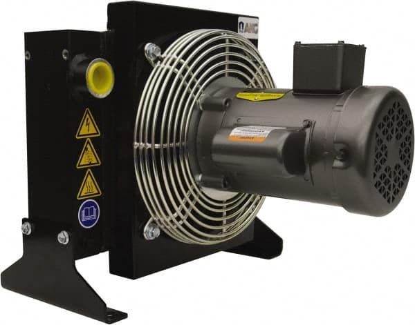 AKG Thermal Systems - SAE #20, 1 Fan Mount, Liquid-To-Air Aluminum Brazed Process Equipment Heat Exchanger - Oil Cooler, Ethylene Glycol/Water Mixture Cooler, 19.6" High x 21.65" Wide x 15.5" Deep, 250°F Max - Americas Tooling