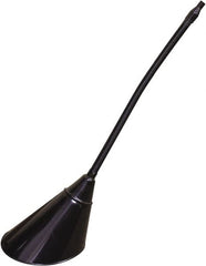 Funnel King - 2 Qt Capacity Galvanized Steel Funnel - 7" Mouth OD, 1/2" Tip OD, 17" Flexible Spout, Black - Americas Tooling