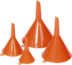 Funnel King - 0.31 Qt Capacity Polyethylene Funnel Set - Straight Spout, Orange - Americas Tooling