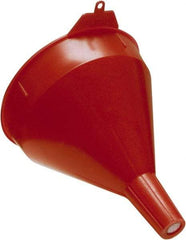 Funnel King - 2 Qt Capacity Polyethylene Funnel - 6-1/2" Mouth OD, 1-1/16" Tip OD, 2-3/8" Straight Spout, Red - Americas Tooling