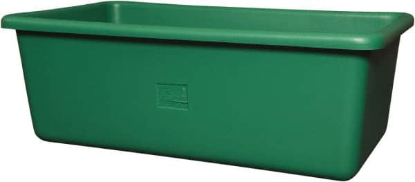 Remco - 70 Gal Green Rectangular Polyethylene Tub - 17" High x 26-1/2" Diam - Americas Tooling