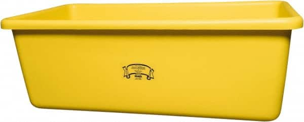 Remco - 70 Gal Yellow Rectangular Polyethylene Tub - 17" High x 26-1/2" Diam - Americas Tooling